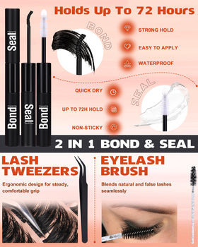 Geeneiya lash clusters kit open showing individual lashes
