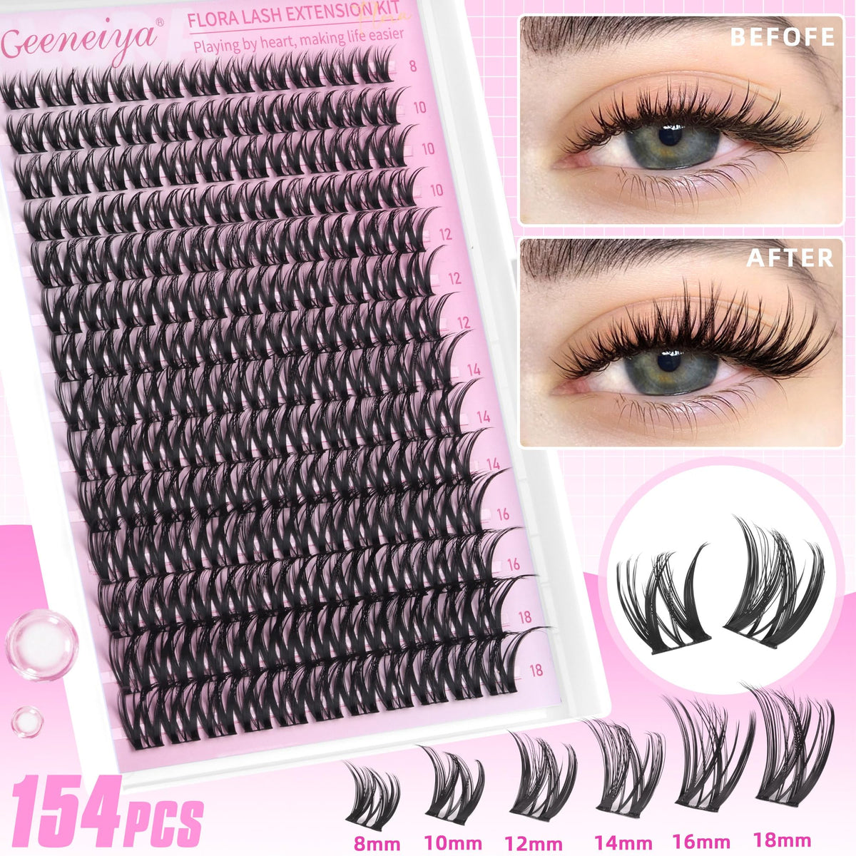 Geeneiya waterproof lash bond and seal bottle