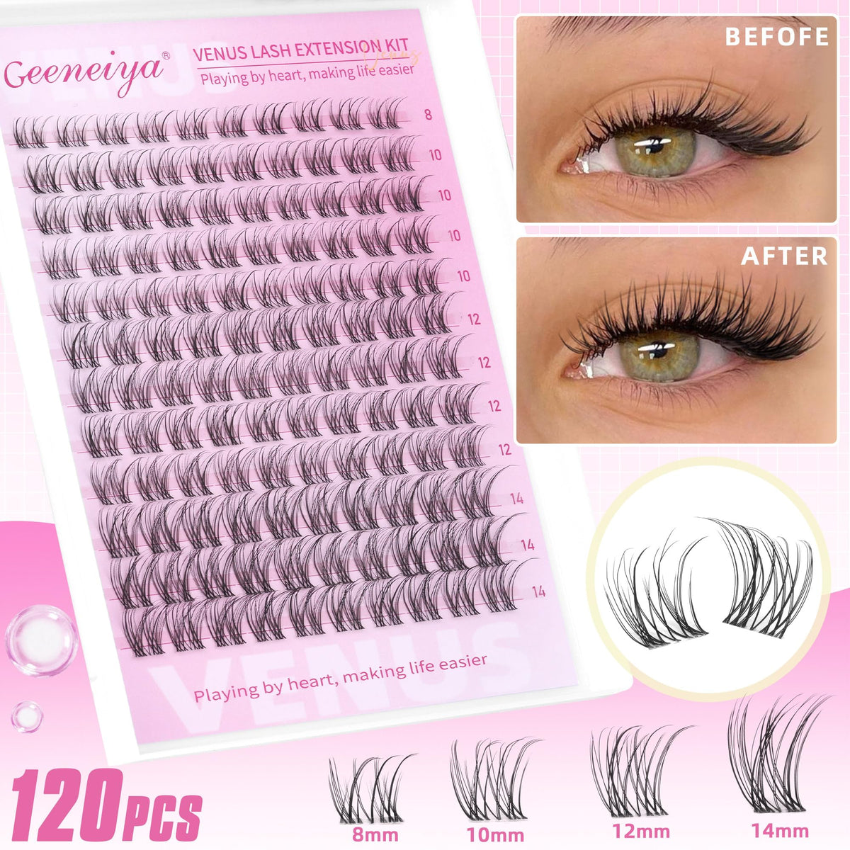 Geeneiya waterproof lash bond and seal close-up