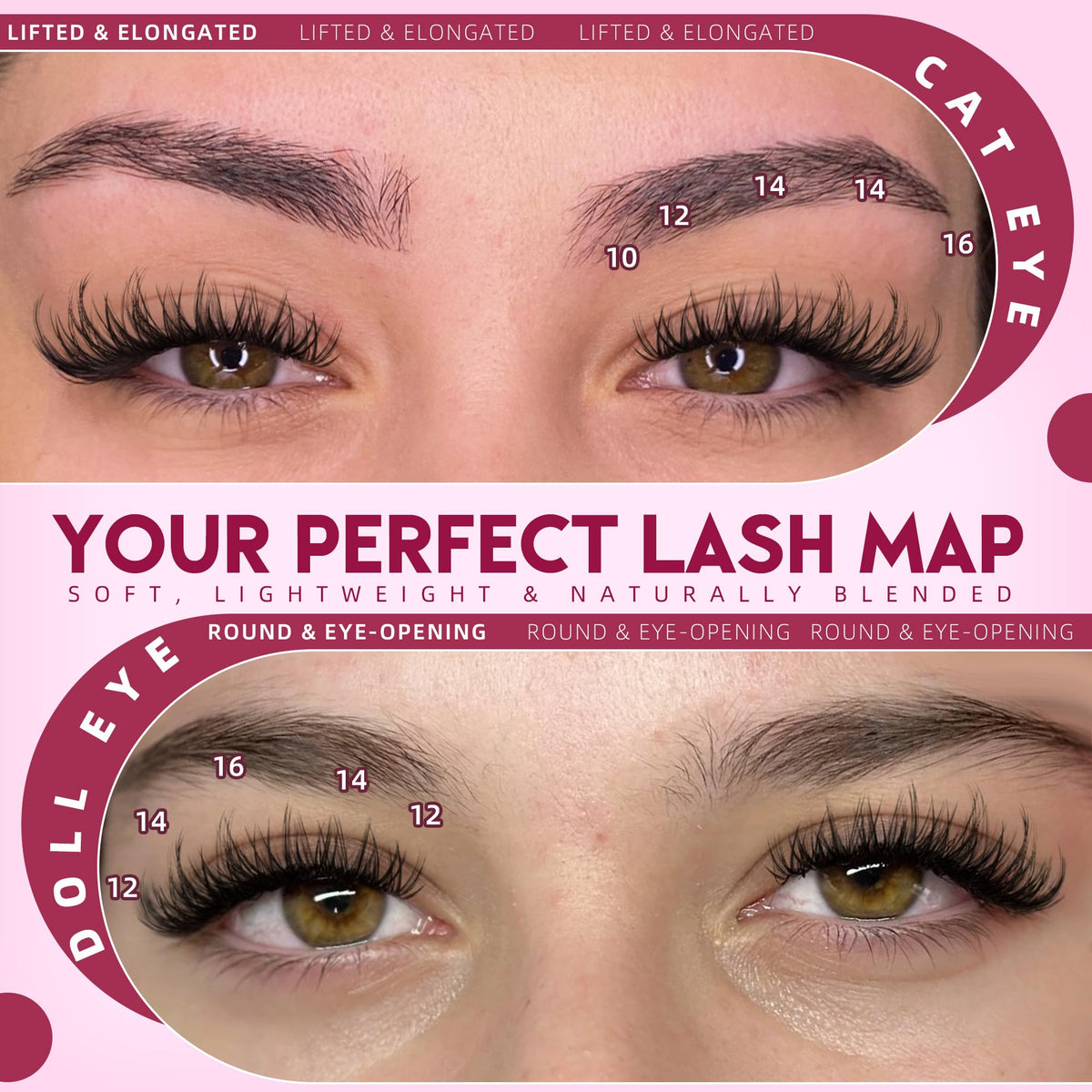 Geeneiya Wispy Lash Clusters 10-16mm close-up