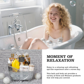Gel lip mask and bath salt included in the gift set