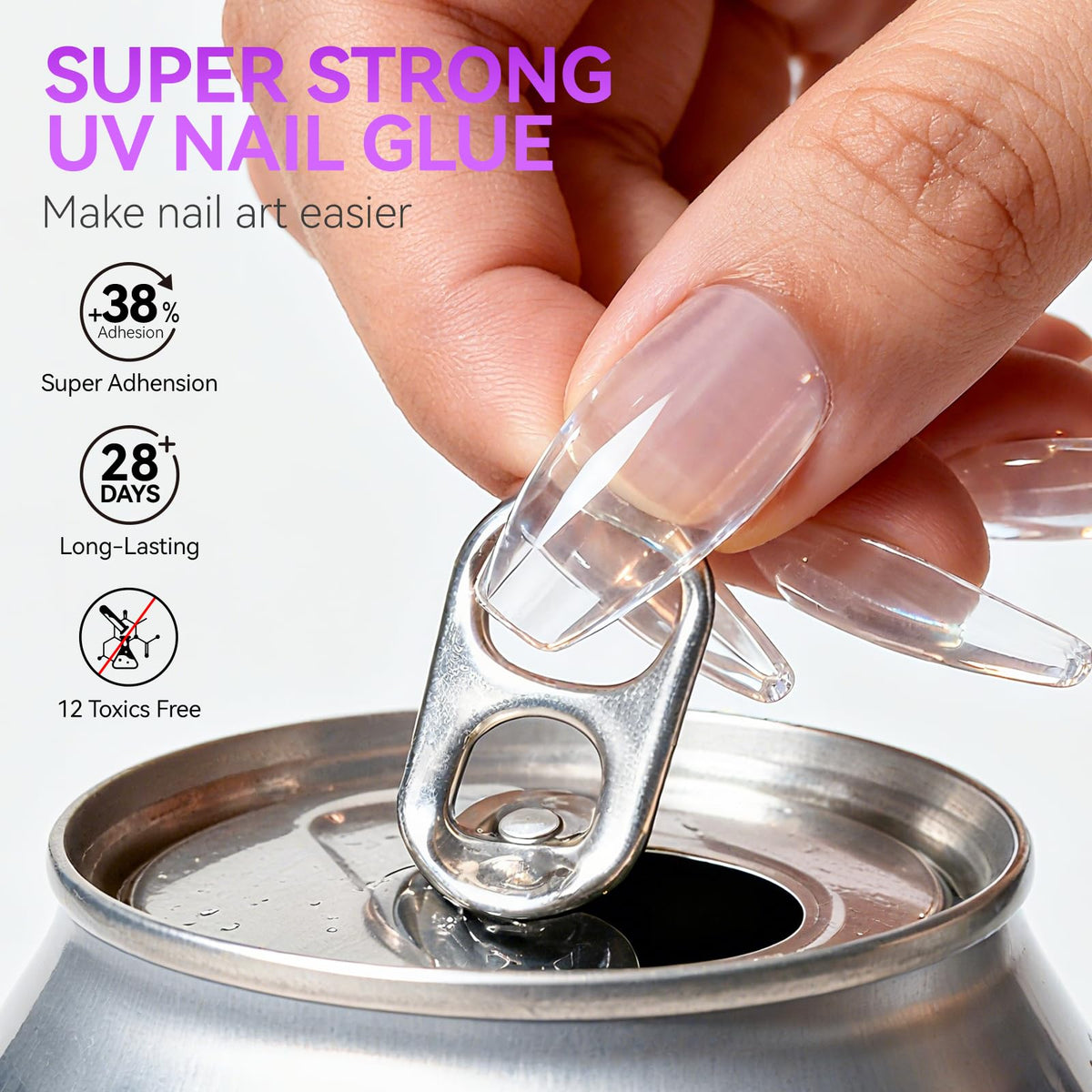 gelike ec Gel Nail Glue 40 mL application on nails