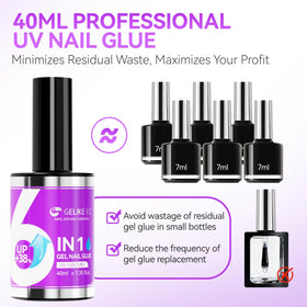 gelike ec Gel Nail Glue 40 mL bottle with precision brush