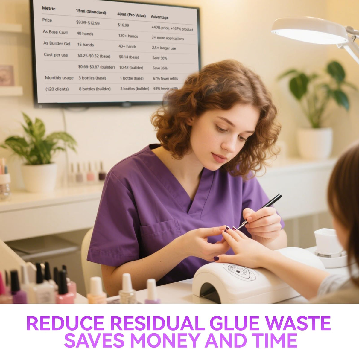 gelike ec Gel Nail Glue 40 mL on salon table