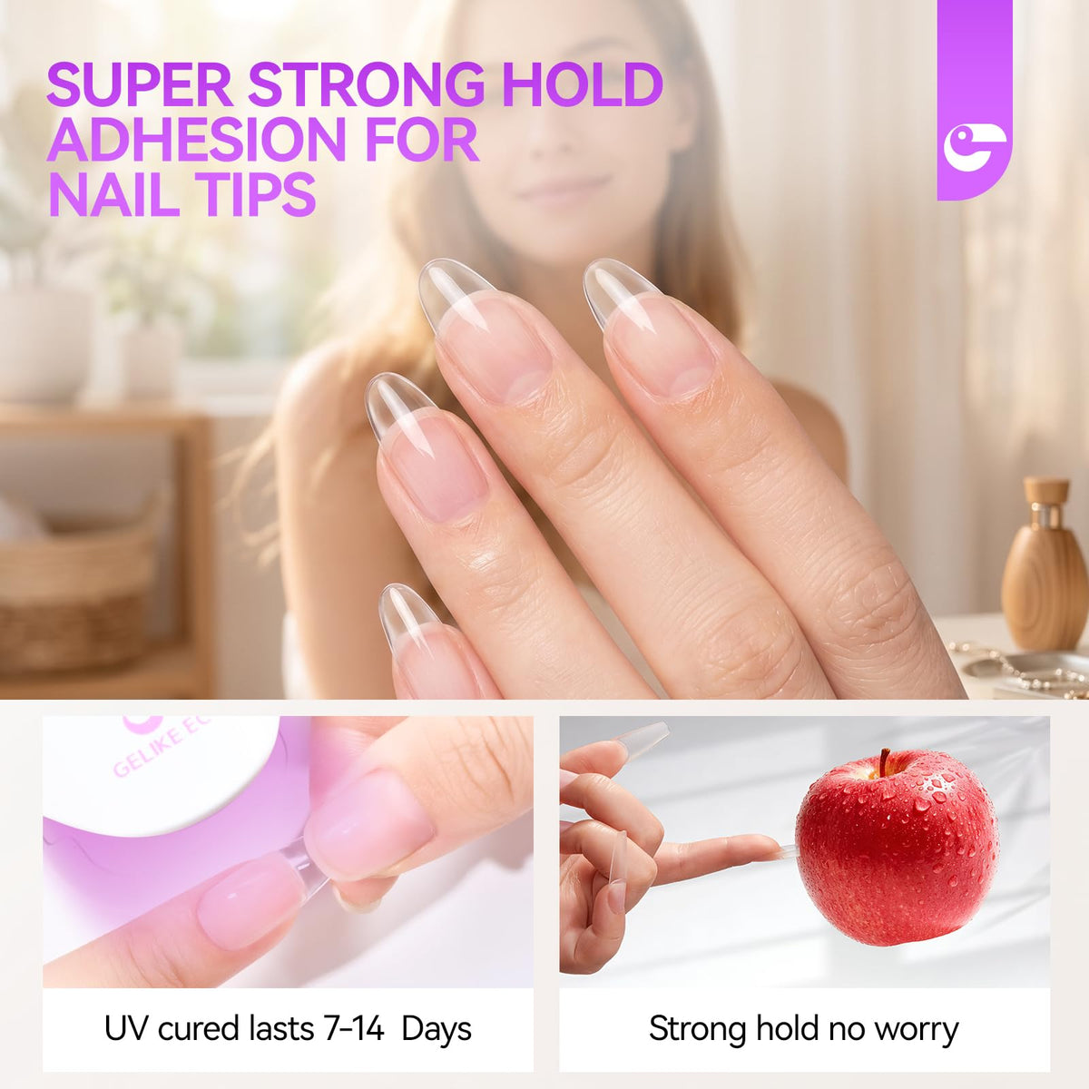 gelike ec Gel Nail Glue application on nails