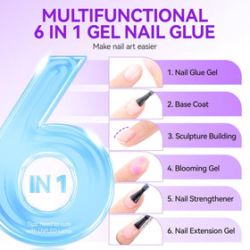 gelike ec Gel Nail Glue brush applicator close-up