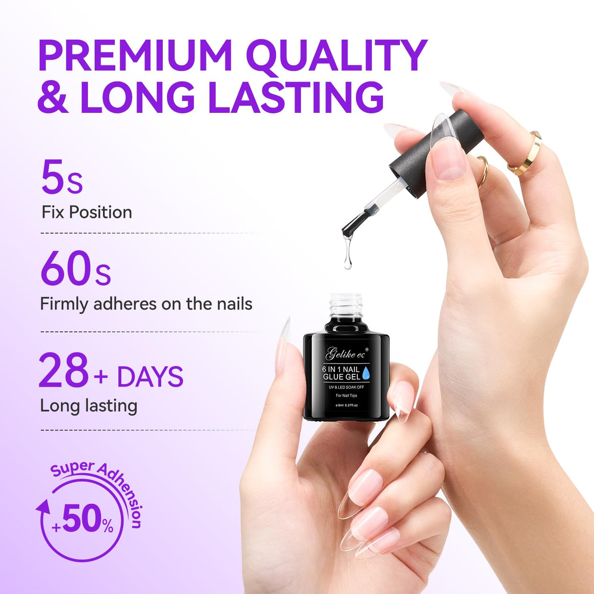 gelike ec Gel Nail Glue for Press Ons packaging