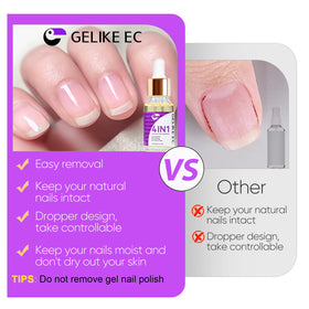 gelike ec Nail Glue Remover Oil with removal tools included