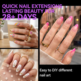 gelike ec soft gel nail tips displayed in a neat arrangement