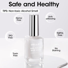 GELLEN 4 In 1 Clear Nail Polish Base Coat with brush