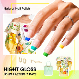 GELLEN Bright Neon Nail Polish vibrant green shade on nails