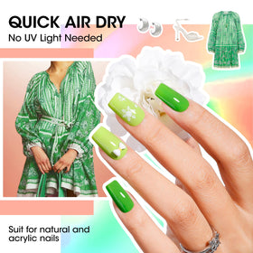 GELLEN Bright Neon Nail Polish vibrant pink shade on nails