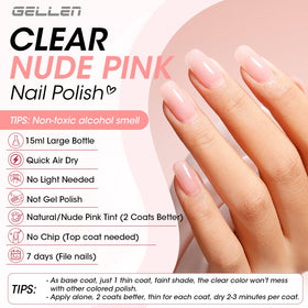GELLEN Clear Nail Polish Base Coat application on nails