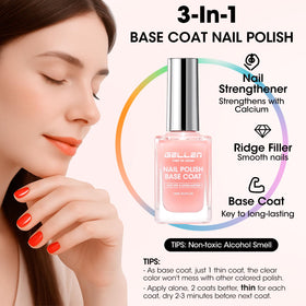 GELLEN Clear Nail Polish Base Coat on a nail palette