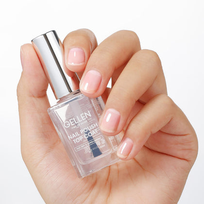 GELLEN Clear Nail Polish Top Coat Shine bottle front view