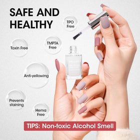 GELLEN Matte Clear Nail Polish in a nail art setup