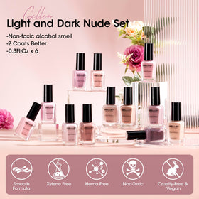 GELLEN nail polish bottles in various shades