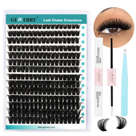 GEMERRY DIY Lash Clusters Kit front view with 280 PCS D Curl lashes