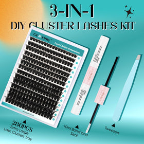 GEMERRY Lash Clusters Kit with pliers and adhesive seal