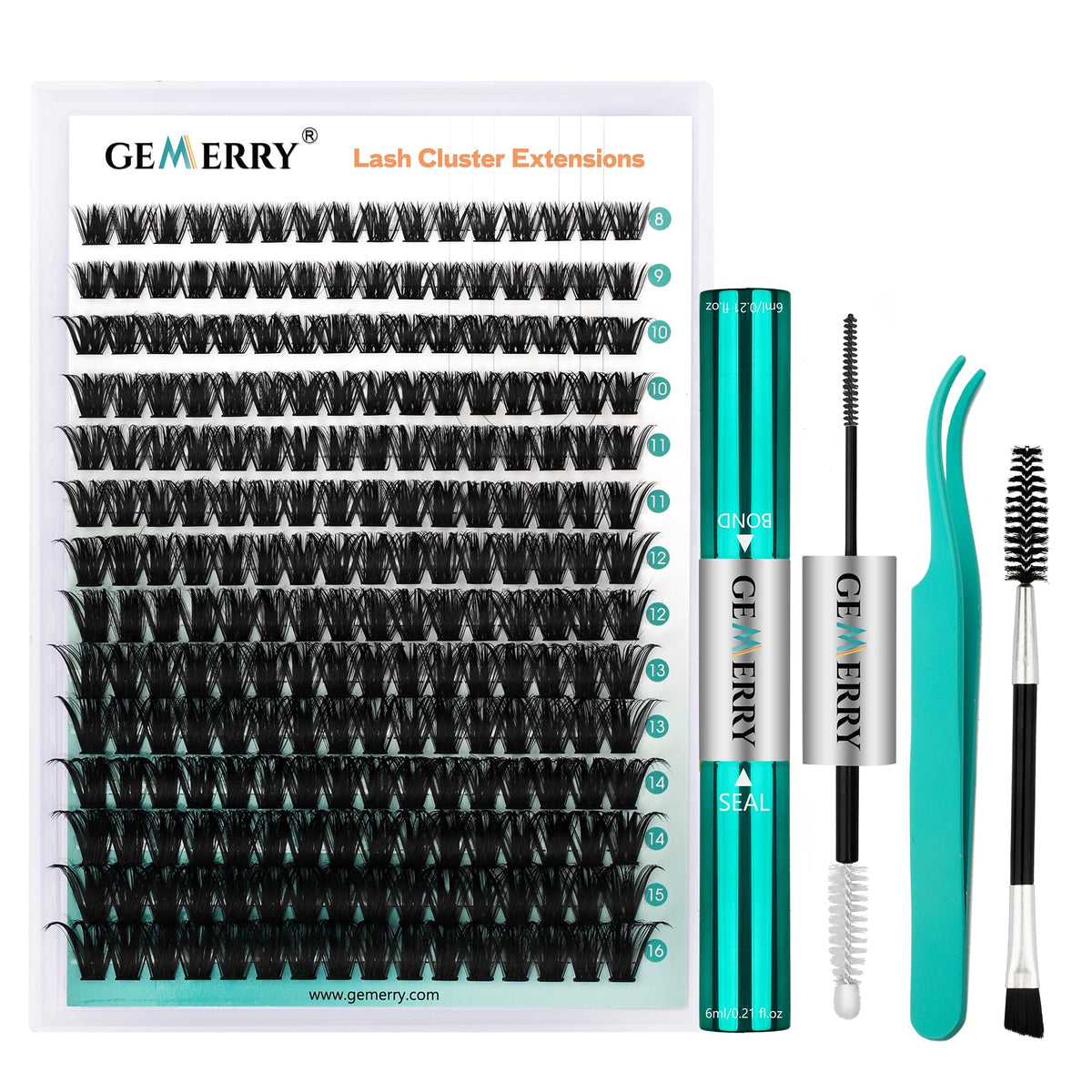 GEMERRY Thick Lash Clusters Kit 100P with mixed lash clusters