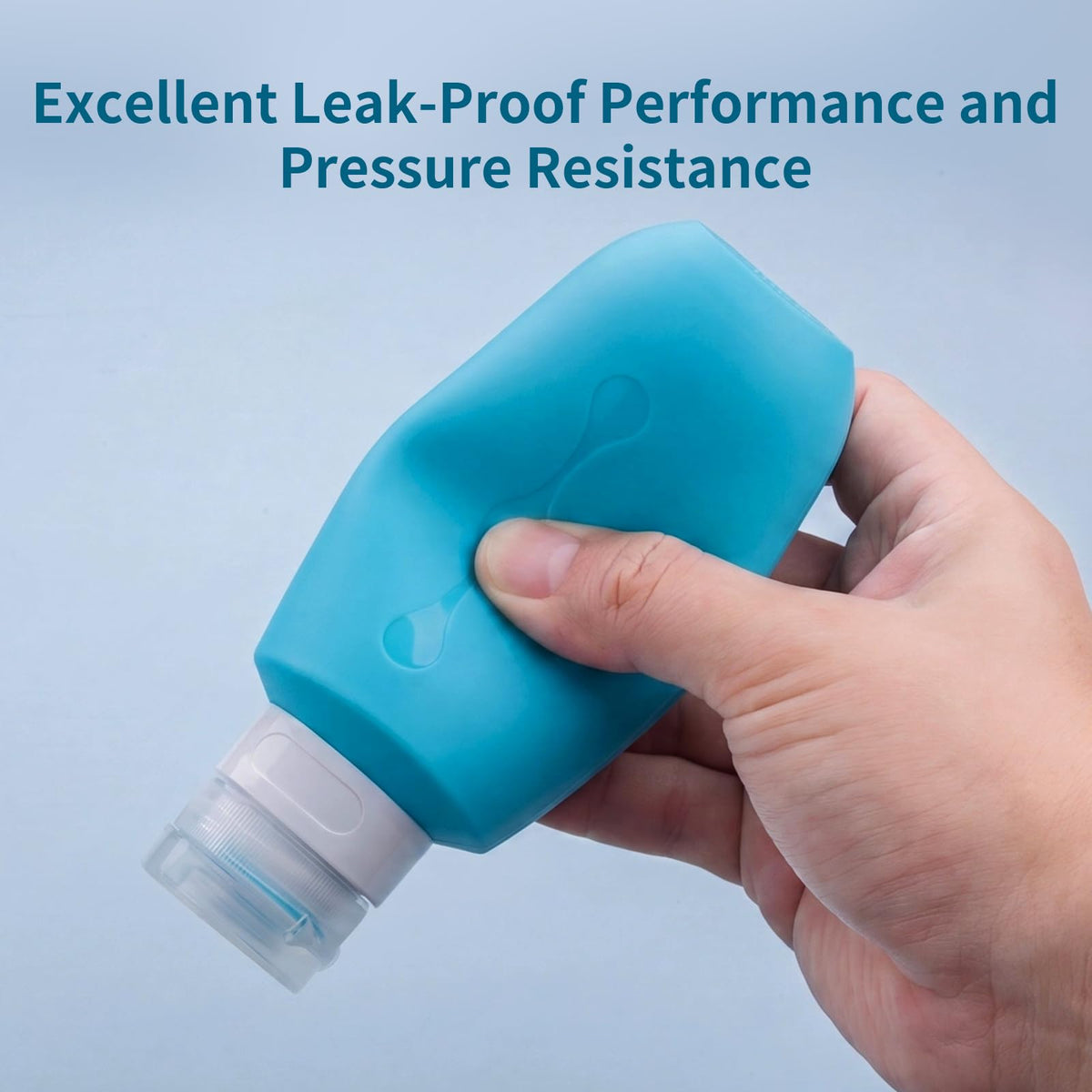 Gemice BPA free silicone travel bottles on a travel setup