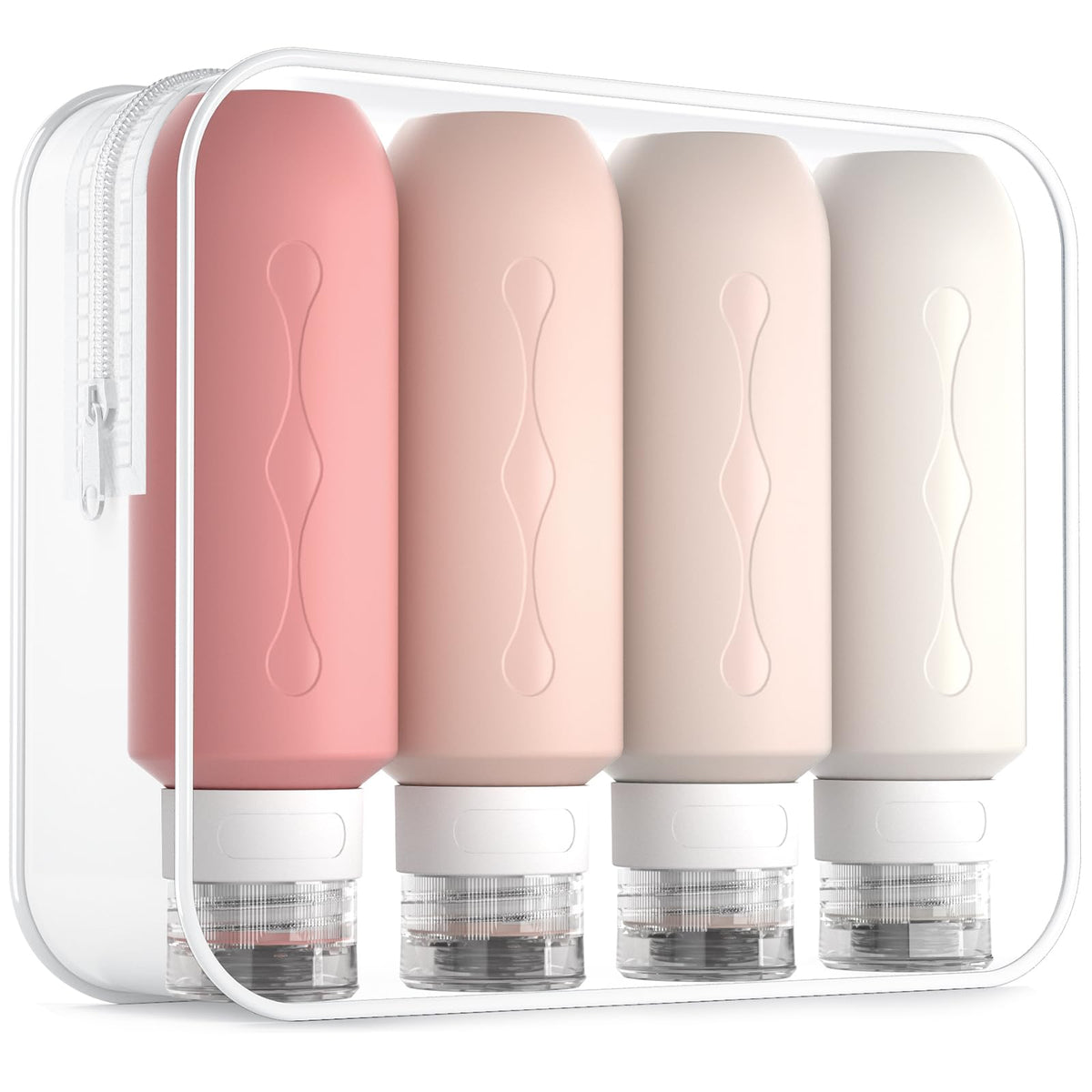 Gemice Travel Toiletry Bottles 6oz set with clear bag