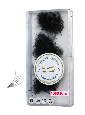 Generic 6D premade volume fans C Curl 11mm box front view