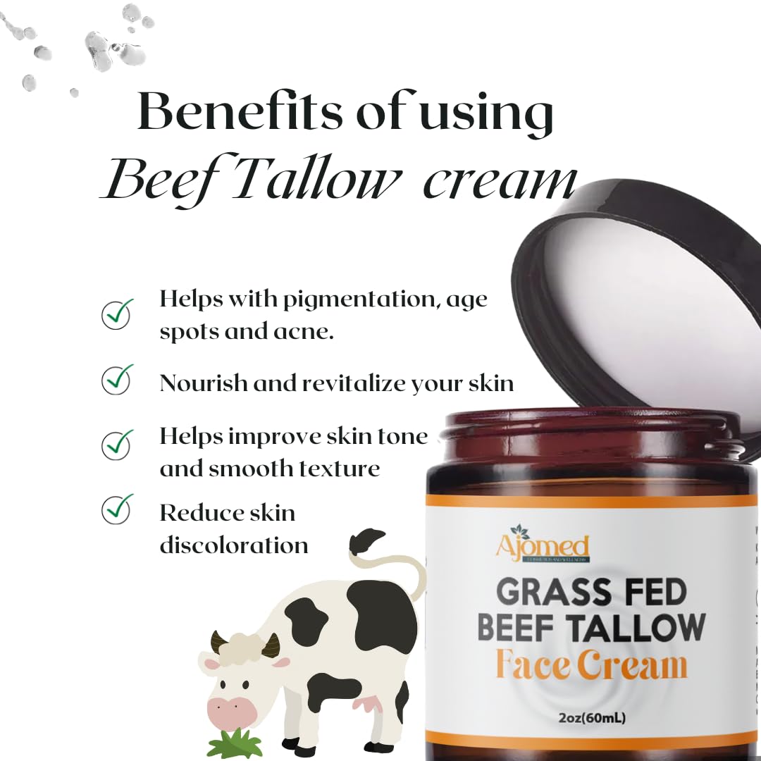 Generic Beef Tallow Face Moisturizer 150g creamy texture close-up