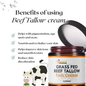 Generic Beef Tallow Face Moisturizer 150g creamy texture close-up