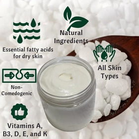 Generic Beef Tallow Magnesium Body Butter in a bathroom setting