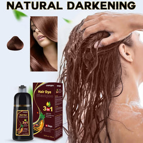 Generic Hair Dye Shampoo application process with gloves
