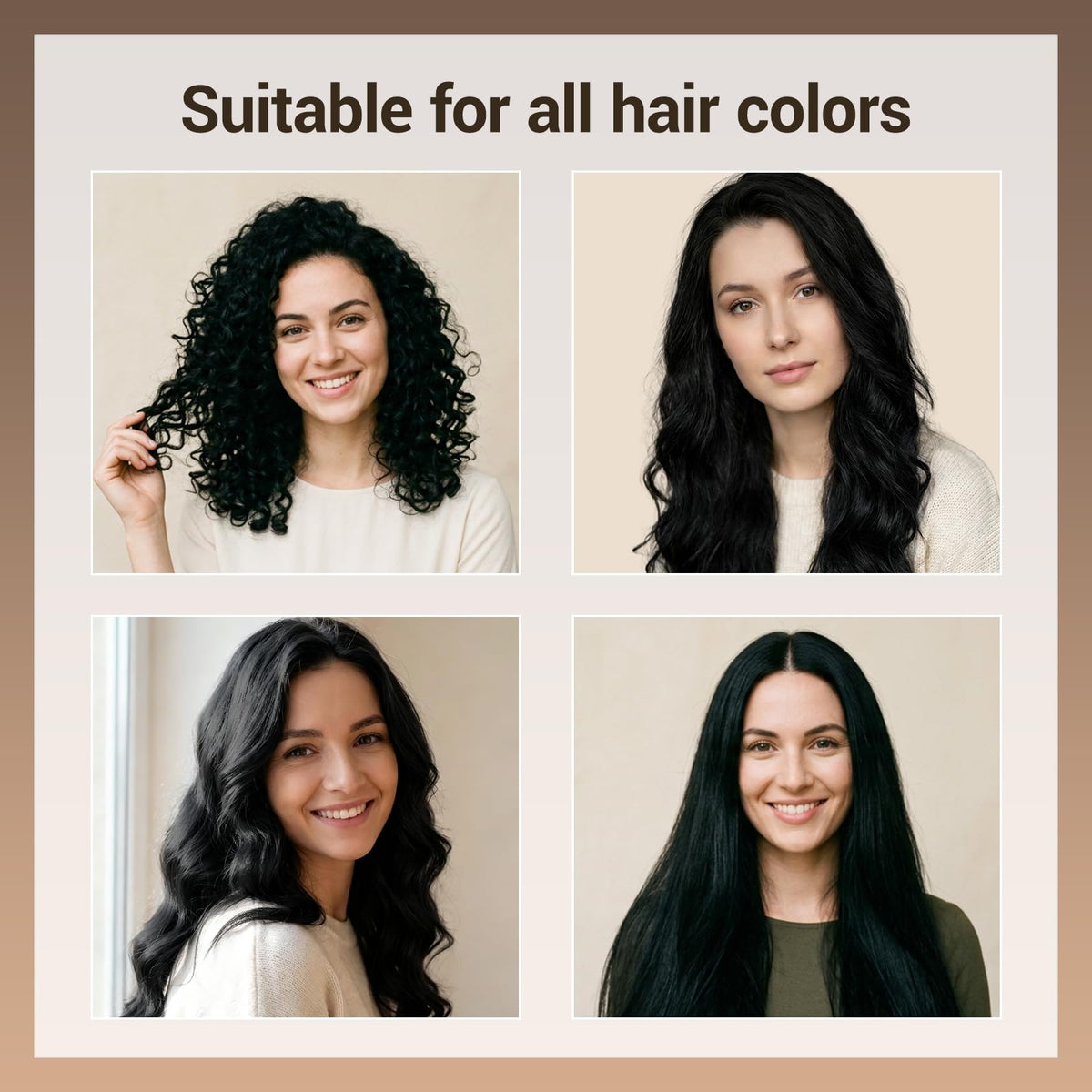 Generic Hair Dye Shampoo application process with gloves
