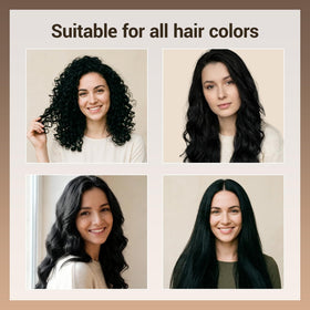 Generic Hair Dye Shampoo application process with gloves