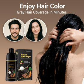Generic Hair Dye Shampoo showing ginseng extract ingredients