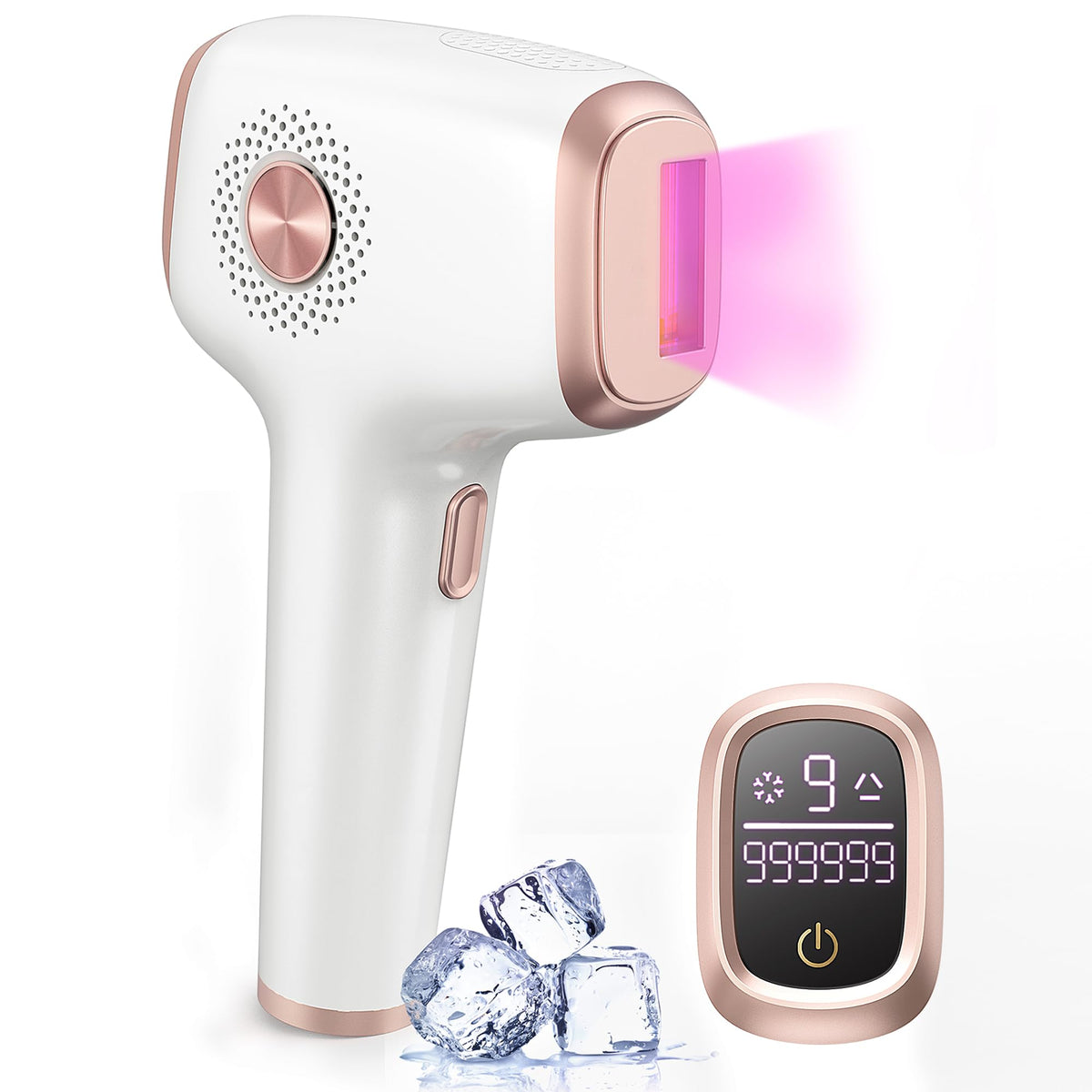 Generic IPL Hair Removal Device front view with ice cooling feature
