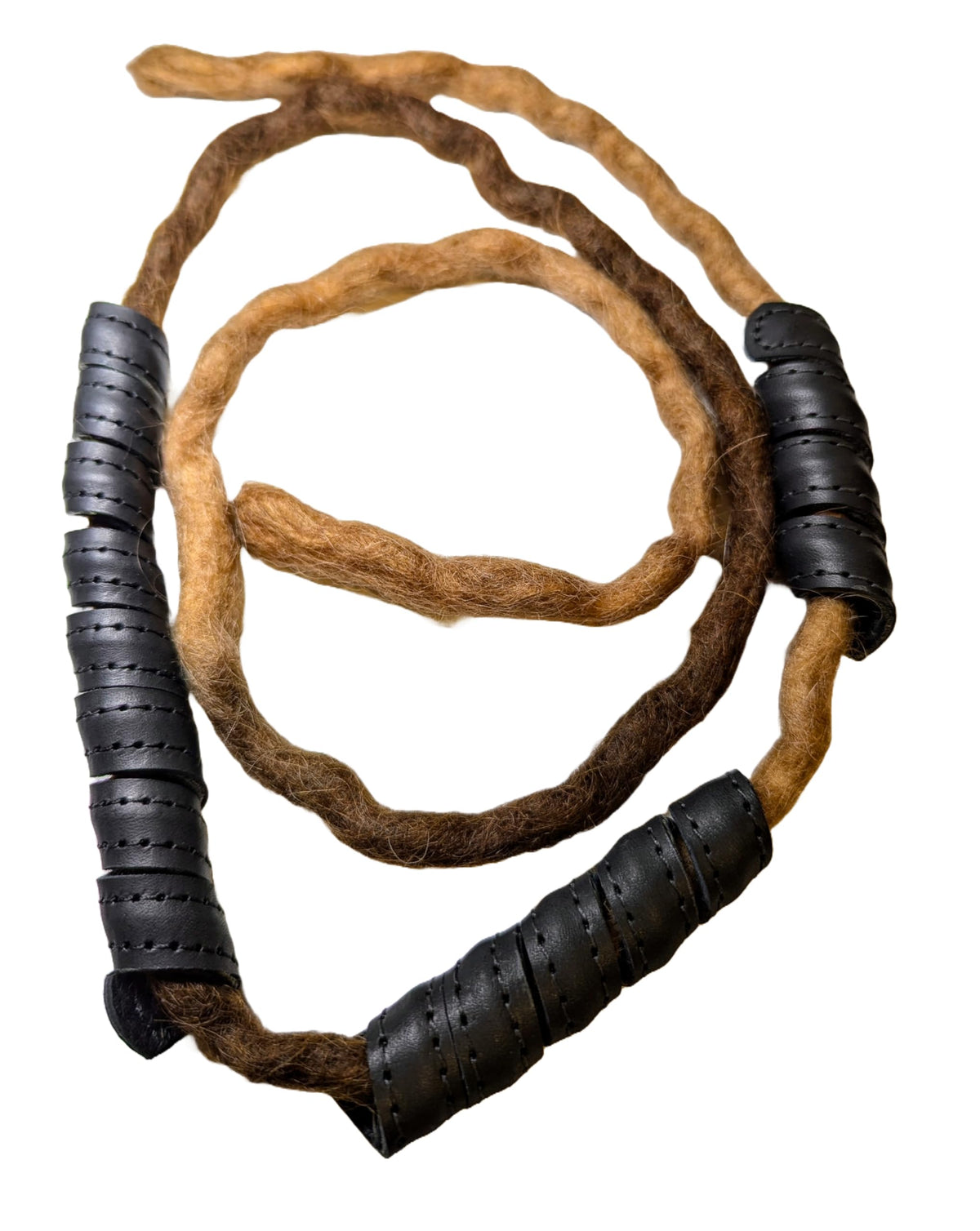 Generic Leather Hair Bead in a cosplay hairstyle