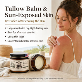 Generic tallow balm jar with lid off