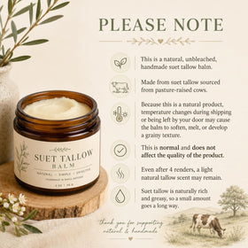 Generic tallow balm on a wooden surface