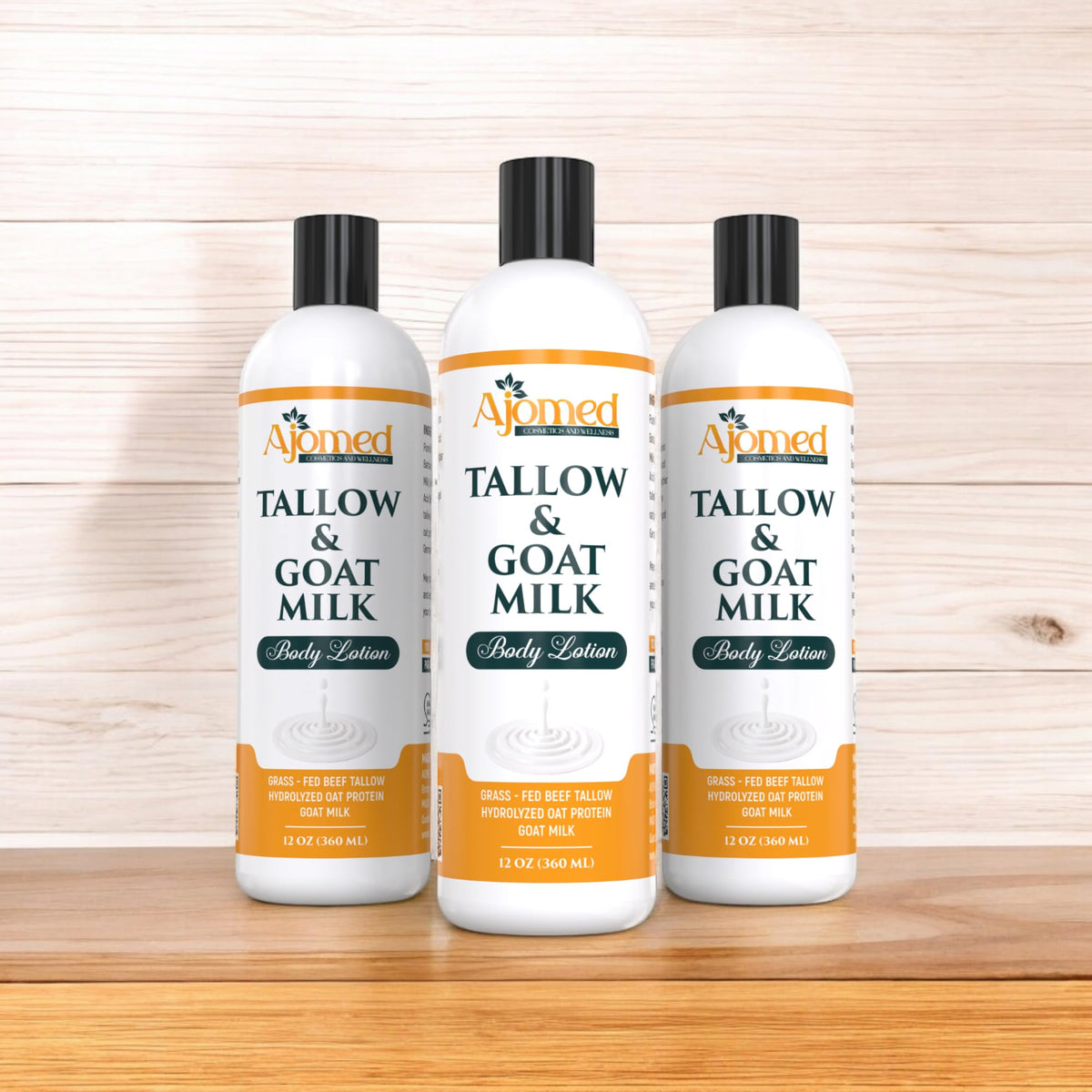 Generic Tallow & Goat Milk Body Lotion 12 OZ packaging