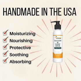 Generic Tallow & Goat Milk Body Lotion 12 OZ with ingredients