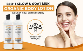 Generic Tallow & Goat Milk Body Lotion application on skin