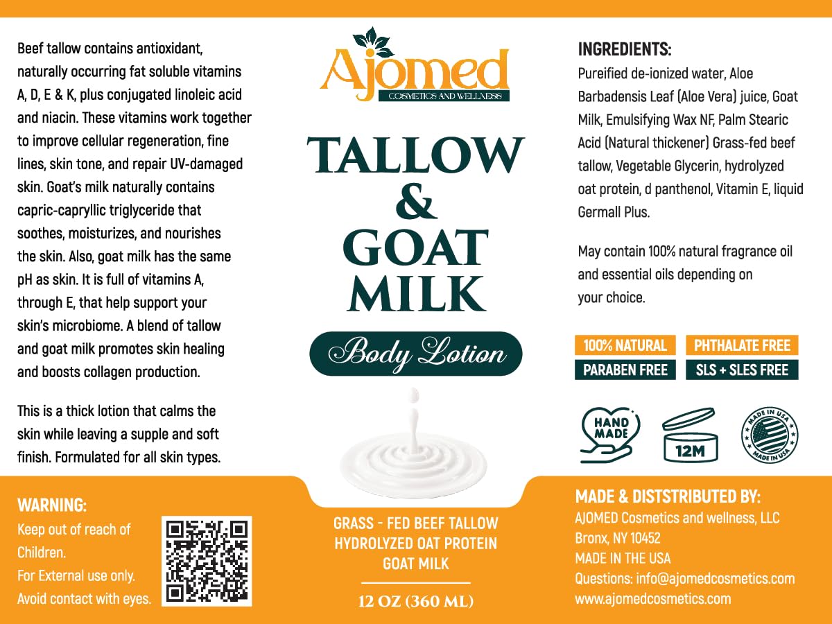 Generic Tallow & Goat Milk Body Lotion applied on skin