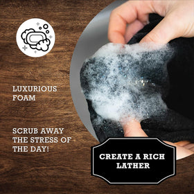Gentle terrycloth side of The Rustic Man wash cloth for cleansing
