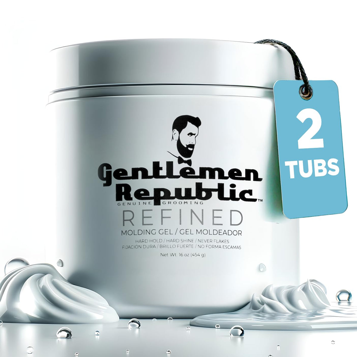 Gentlemen Republic Hair Gel 16oz twin pack front view