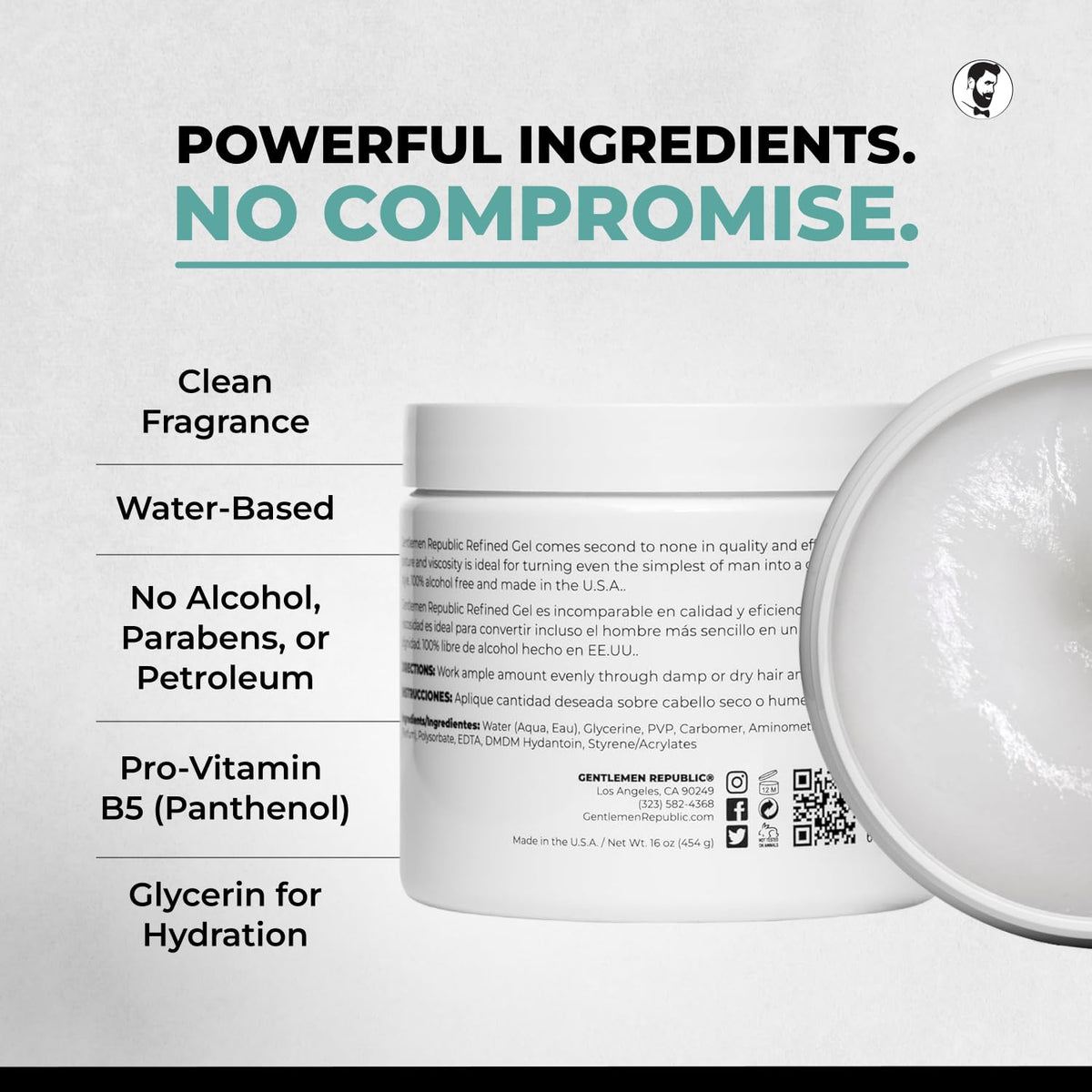 Gentlemen Republic Hair Gel with fresh scent description