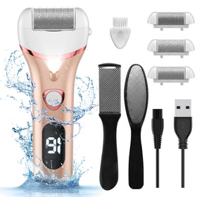 Geopu Electric Foot Callus Remover front view with accessories