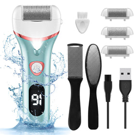 Geopu Electric Foot Callus Remover Kit with charging cable and accessories