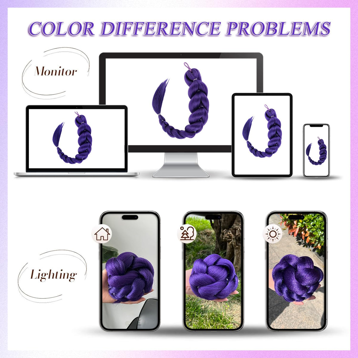 GetGal purple ponytail in a party setting