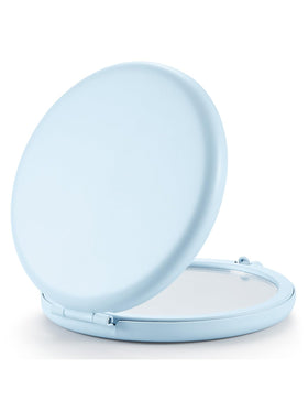 Getinbulk 100 Pieces Compact Mirror Light Blue front view