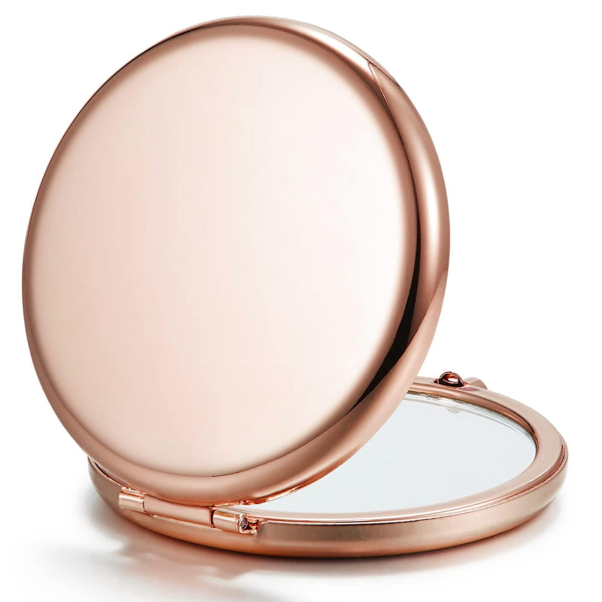 Getinbulk 24 Pieces Compact Mirror set in rose gold, front view